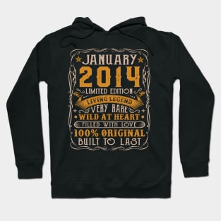 10 Year Old January 2014 Limited Edition 10th Birthday Hoodie